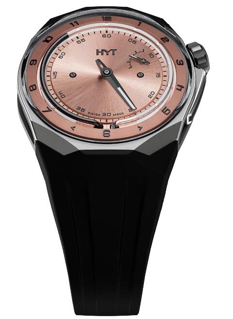 Review Replica HYT T1 Titanium Salmon H03207-A watch